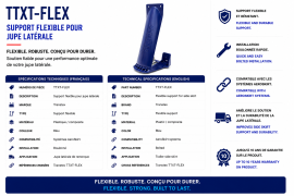 TRANSTEX SIDE SKIRT FLEX BLUE BRACKET ASSY