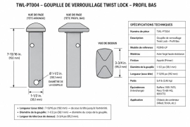 TWIST LOCK PIN LOW PROFILE F33NS-LP