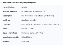 UTILITY BOTTOM RAIL 47'