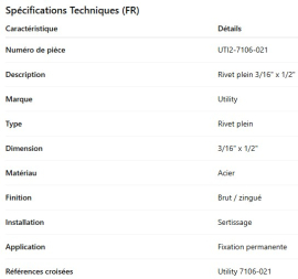 RIVET UTILITY 3/16" X 1/2"