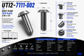 SOLID RIVET ALUM  3/16 X 1/2 FLAT HEAD