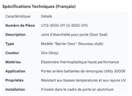 UTILITY REEFER DOOR GREY SEAL