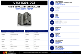 UTILITY LOCK CENTER KEEPER 1/4 X 3 X 3-3/8