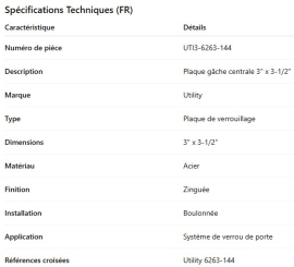 UTILITY PLATE STRIKER CTR LOCK 3 X 3-1/2"