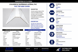 VANGUARD TOP COVER SIDE PVC 3.5" X 3.5" X 126.22"