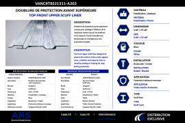 VANGUARD SCUFF LINER FRONT TOP 6.66" X 97.48"