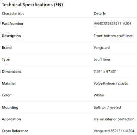BANDE PROTECTRICE AVANT
