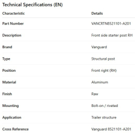POTEAU DE C&Ocirc;T&Eacute;