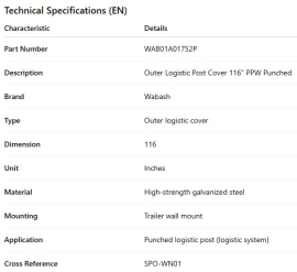 POTEAU DE C&Ocirc;T&Eacute;