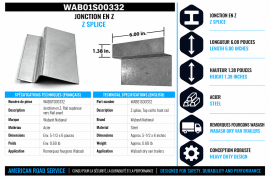 WABASH TOP RAIL TO NOSE RAIL Z SPLICE
