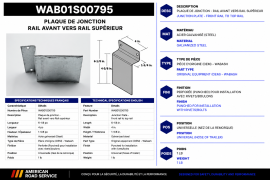 WABASH SPLICE PLATE NOSE RAIL TO TOP RAIL