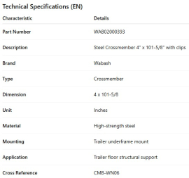 TRAVERSE DE PLANCHER