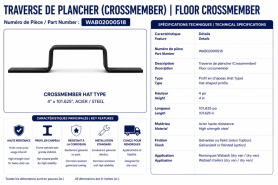 WABASH - TRAVERSE DE PLANCHER AVANT WILLIAMS 4''