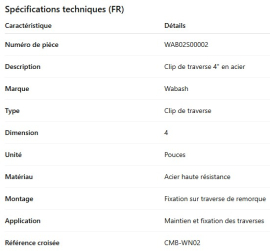 PLAQUE DE FIXATION POUR TRAVERSE DE PLANCHER