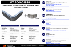 WABASH NOSE RAIL REPLACEMENT CORNER FOR 04A01826 NO LIGHT