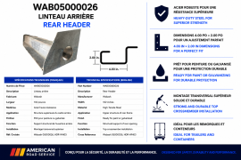 WABASH REAR DOOR HEADER 2"X102"