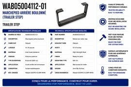 WABASH REAR BOLT ON STEP STL 16-1/4" WIDE
