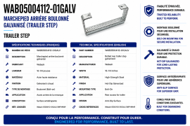 WABASH REAR BOLT ON STEP GALV 16-1/4" WIDE
