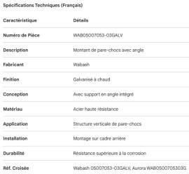 SUPPORT DE PARE-CHOCS