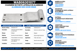 WABASH DOOR HINGE ALUM SIDE DOOR