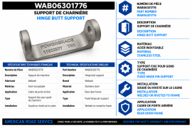 WABASH DOOR HINGE BUTT SS
