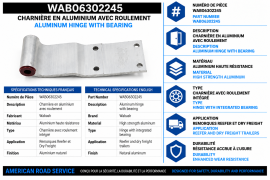 WABASH HINGE ALUM W/BEARING REEFER-DRY FREIGHT