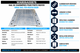 WABASH REEFER DOOR 4 HINGE CHANNEL 10'