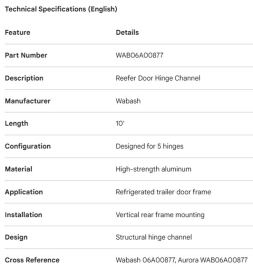 SUPPORT DE PENTURE WABASH