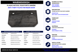 WABASH REAR DOOR ANTI-THEFT PLATE