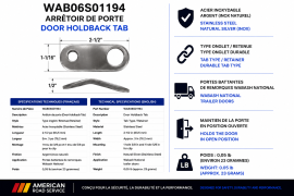 WABASH DOOR HOLDBACK STAINLESS
