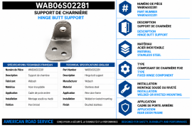 WABASH DOOR HINGE BUTT SS