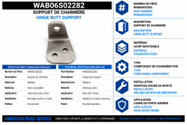 WABASH DOOR HINGE BUTT SS