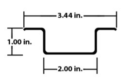 WABASH ROOF BOW STEEL 99" CAMBERED HAT