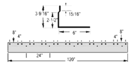 WABASH BOTTOM RAIL LIFT PAD UNIVERSAL 120"