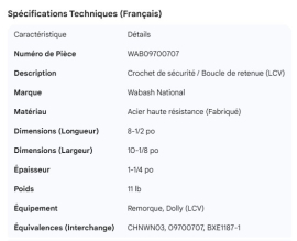 WABASH LCV SAFETY HOOK LOOP