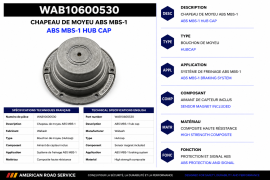 WABASH HUBCAP ABS MBS-1 W/ SENSOR MAGNET