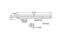 WABASH LANDING GEAR MOUNTING BRACE HORIZONTAL 62-1/2"