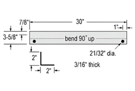 WABASH LANDING GEAR MOUNTING BRACE 30"