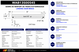 WABASH LANDING GEAR MOUNTING BRACE 30"