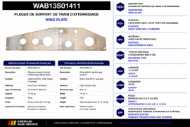 WABASH LANDING GEAR WING PLATE RH