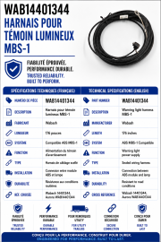 WABASH - HARNAIS POUR T&Eacute;MOIN LUMINEUX MBS-1