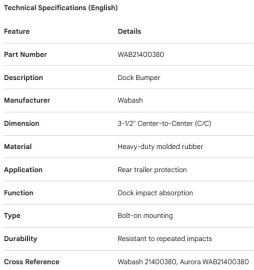 PARE-CHOC EN CAOUTCHOUC