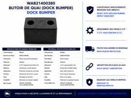 WABASH DOCK BUMPER 3-1/2" HOLE C/C