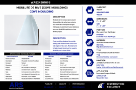 WABASH COVE MOULDING ANGLE FRONT WALL 2" X 3" X 97"