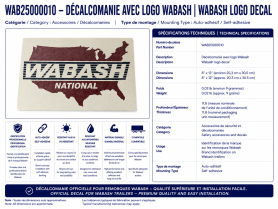 WABASH - D&Eacute;CALQUE LARGE