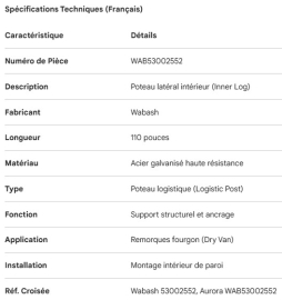 POTEAU DE C&Ocirc;T&Eacute;