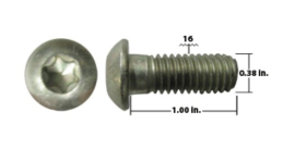 WABASH BOTTOM RAIL 3/8 X 1" TORX BUTTON BOLT