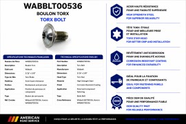 WABASH 5/16 X 5/8 TORX BOLT