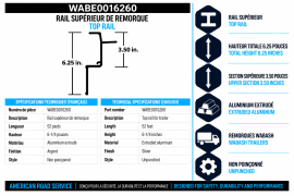 WABASH TOP RAIL 52'