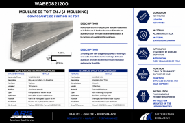 WABASH ROOF J-MOULDING 120"